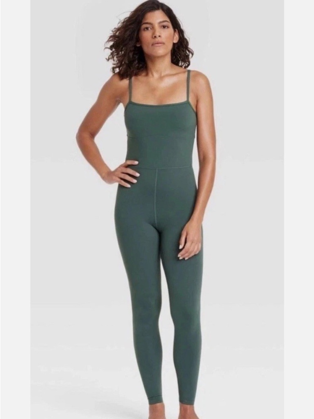 Sleeveless Green Fitted Jumpsuit